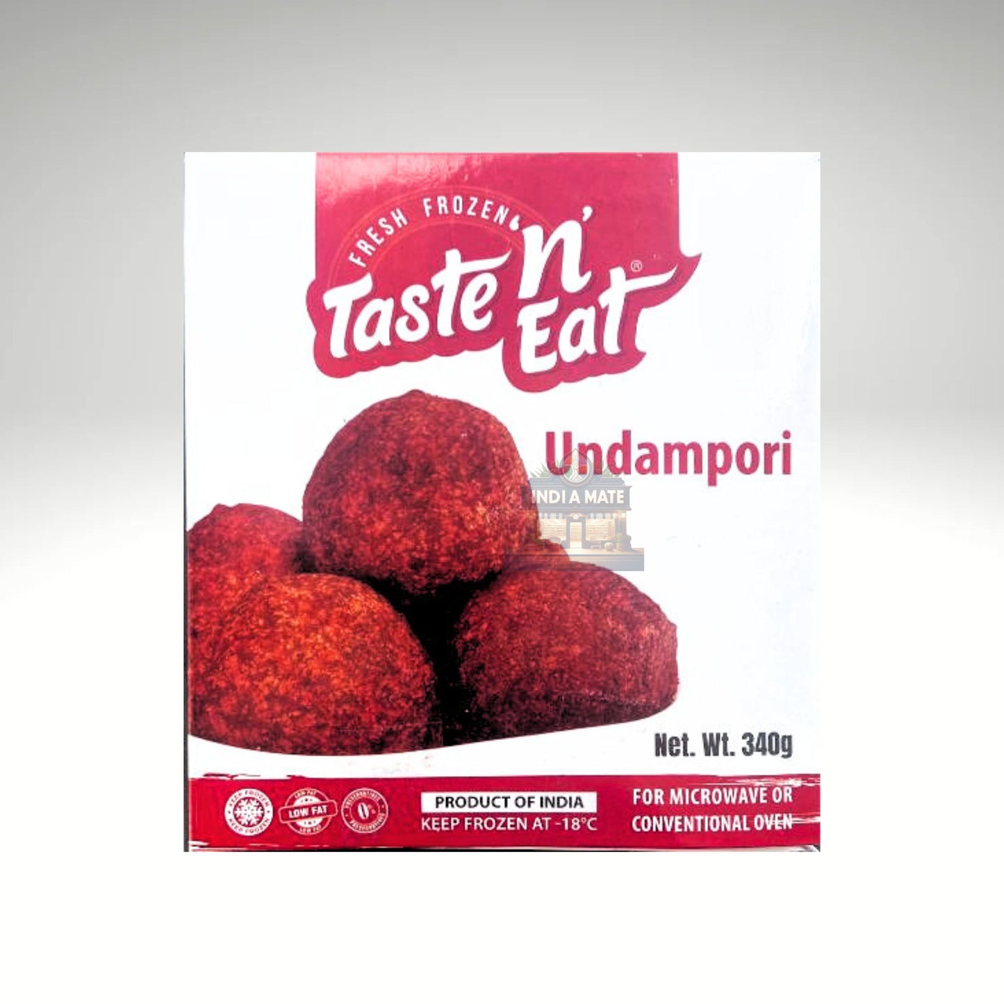 Taste'n Eat Undampori packaging with red undamporis on a white background