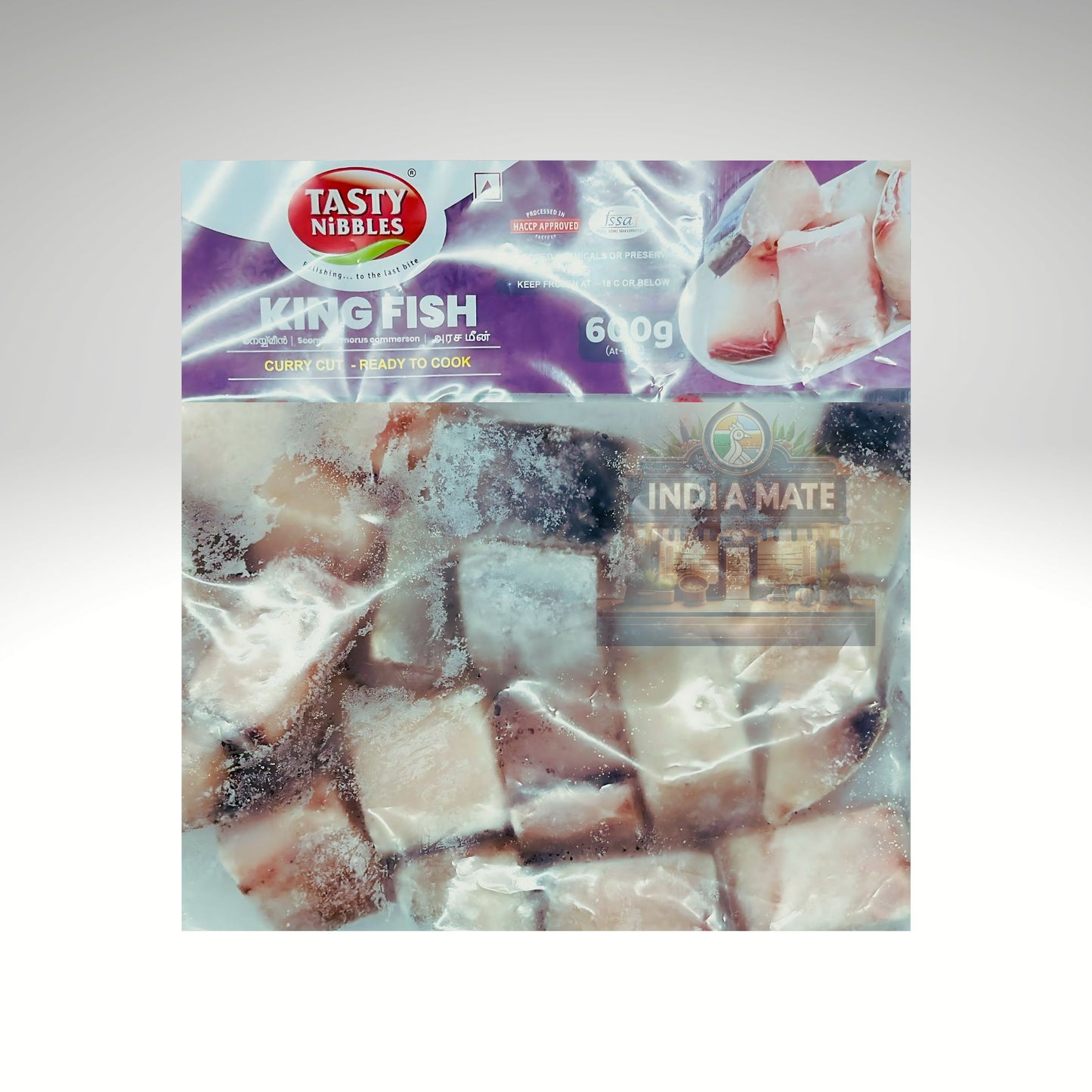 Tasty Nibbles King Fish (Neymeen) Curry Cut – Frozen curry-cut king fish pieces, ideal for traditional South Indian fish curries.