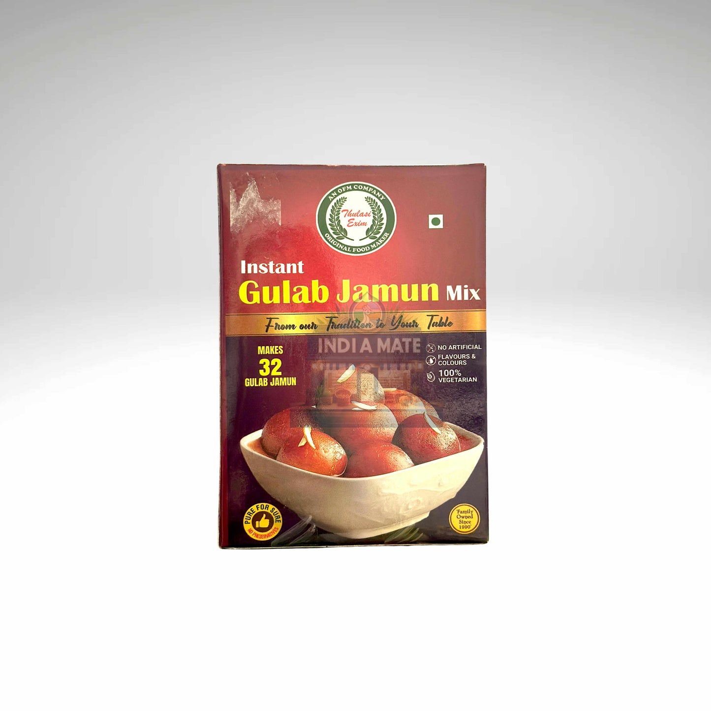 Box of Instant Gulab Jamun Mix on a white background