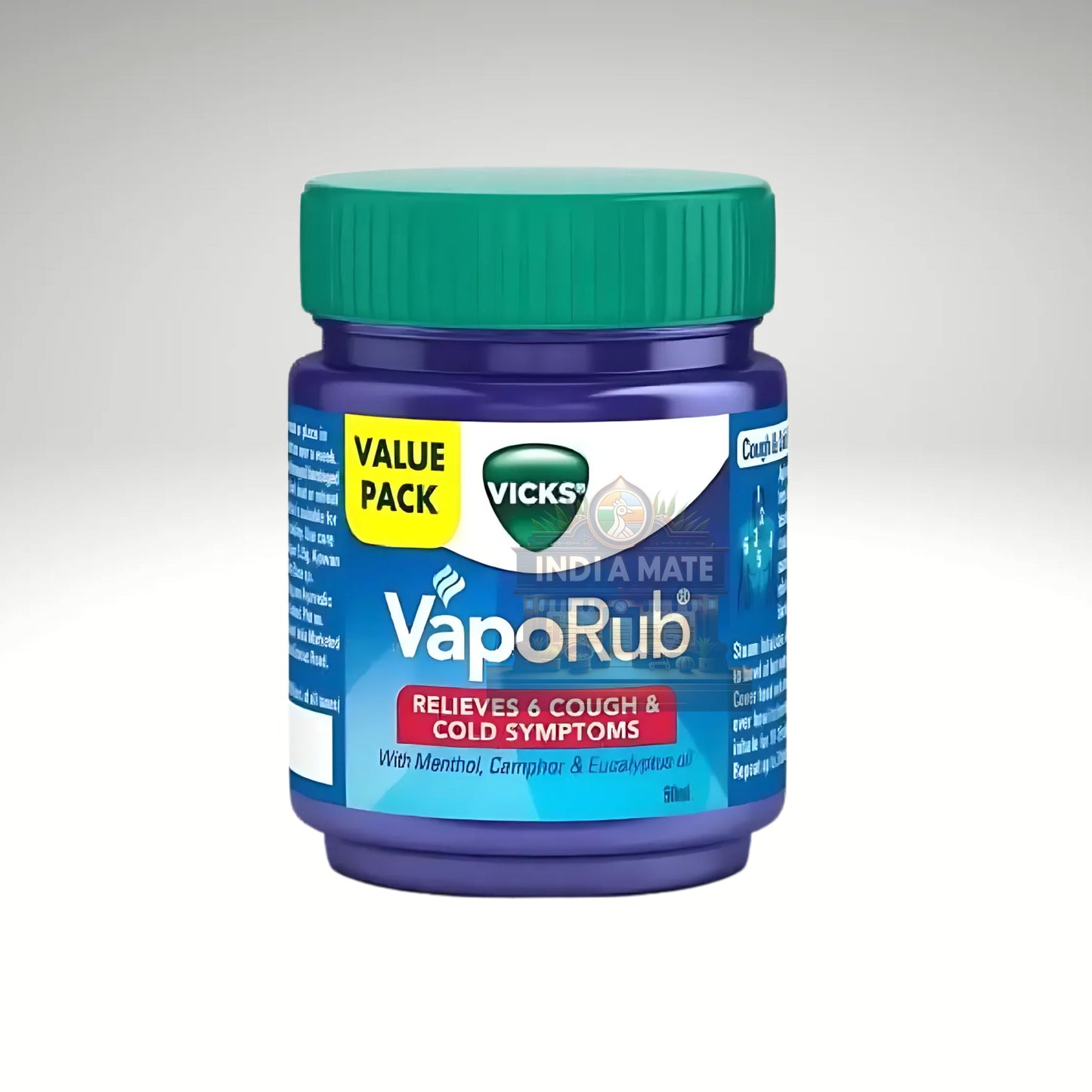 Vicks VapoRub jar on a white background