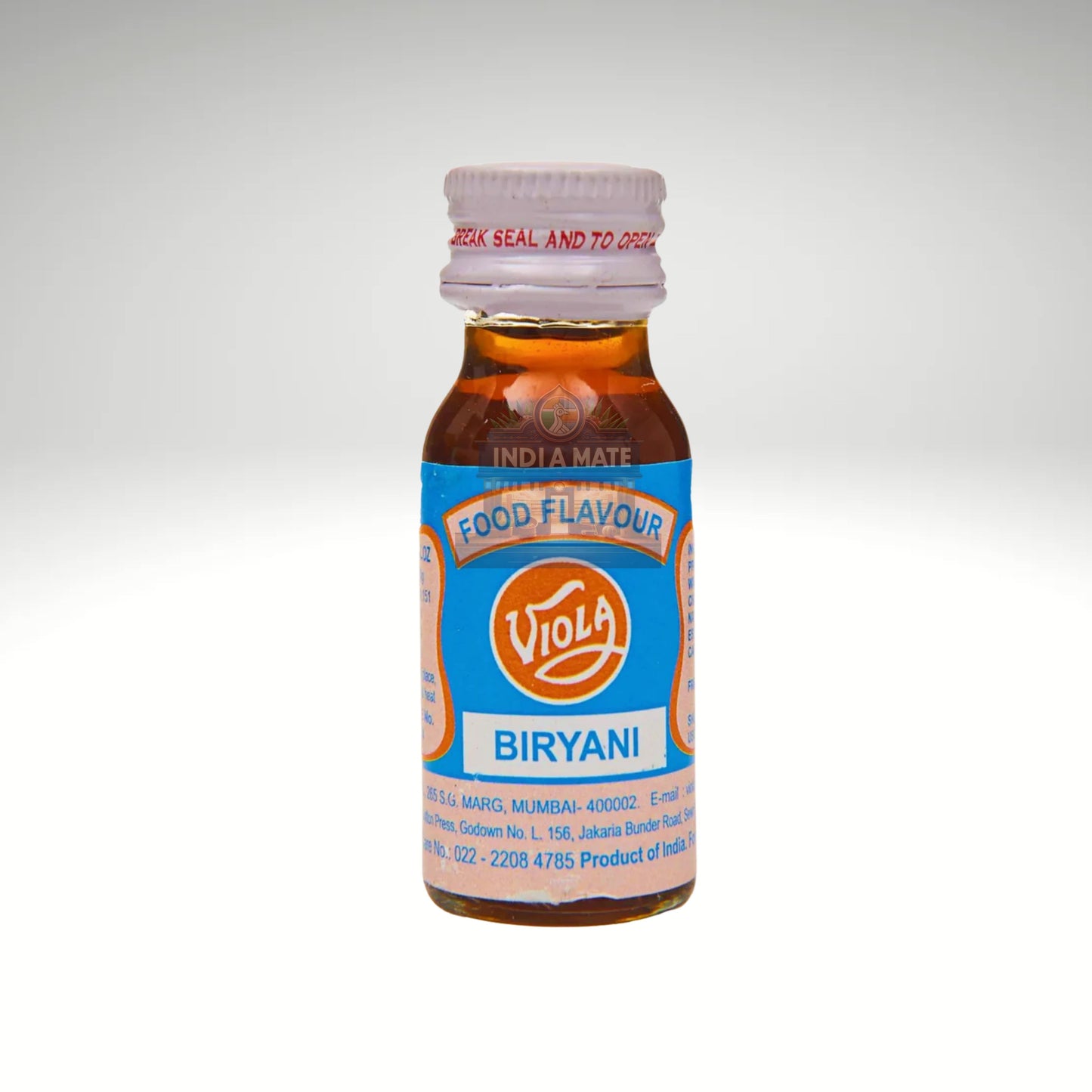 Bottle of Viola Biryani food flavor on a white background