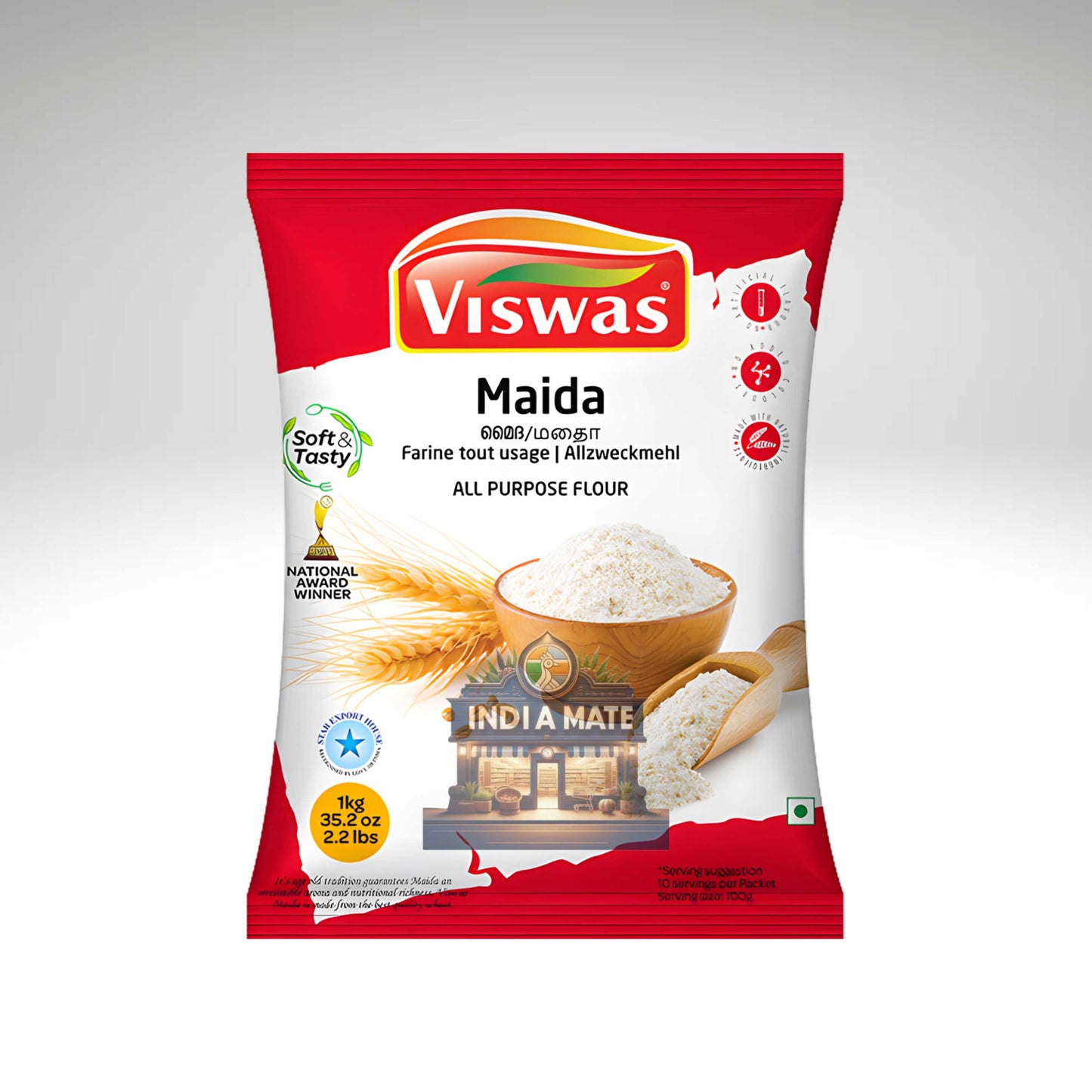 Viswas Maida (All-Purpose Flour) – Premium fine flour for baking and cooking.