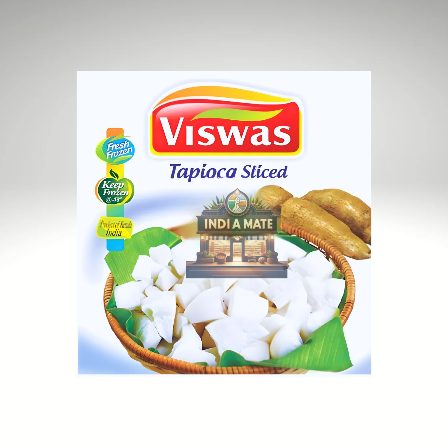 Viswas Sliced Tapioca – Fresh ready-to-cook tapioca slices.