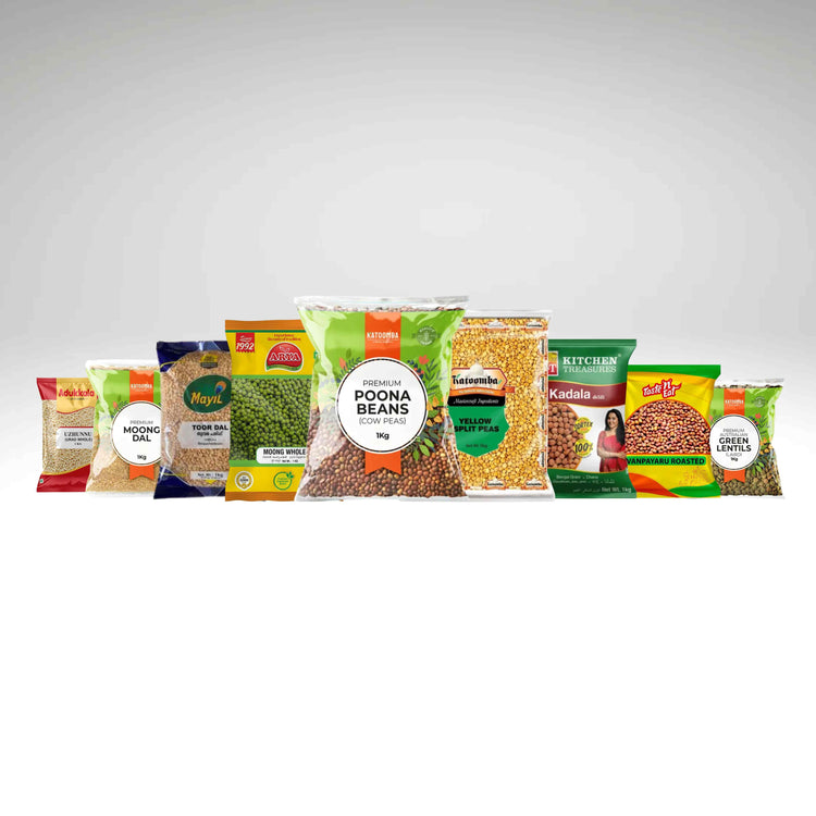 our selection of Indian pulses and lentils, essential ingredients for wholesome, nutritious meals. From protein-rich dals to peas and beans from katoomba
