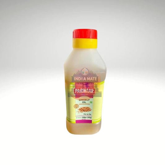 Parivaar Gingelly Oil (Nallenna) - Pure and aromatic sesame oil for cooking and Ayurveda, available at IndiaMate