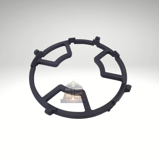 Universal black cast iro.n stove trivet support ring for kitchen, gas hob, and camping stove