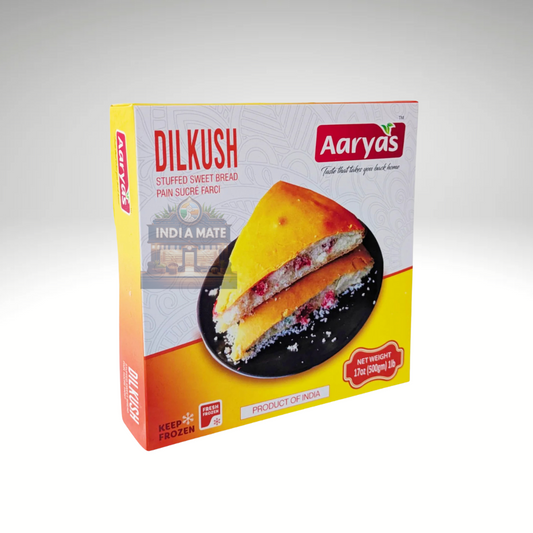 Aaryas Dilkush stuffed sweet bread with nuts and dry fruits.