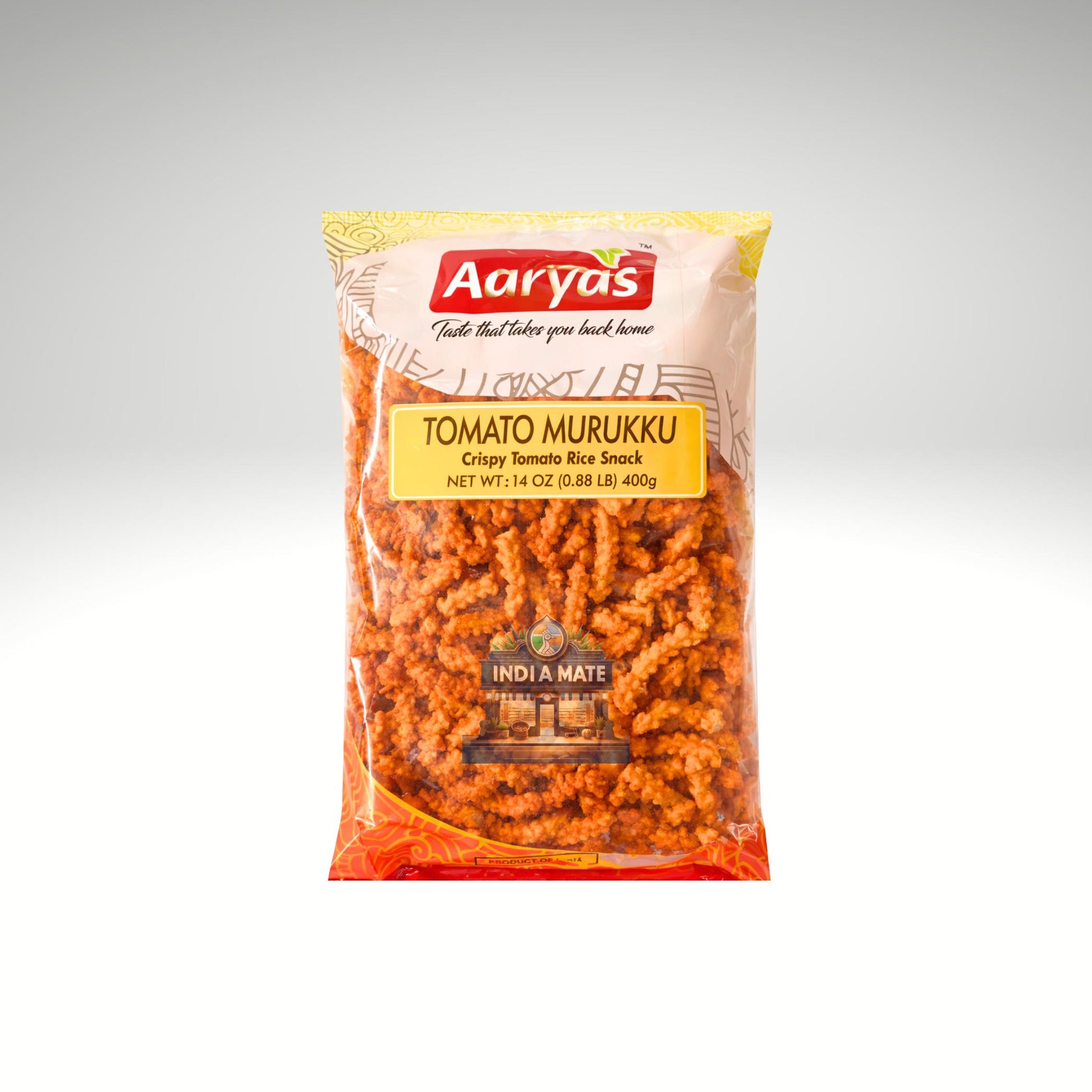 Aaryas Tomato Murukku crispy tangy South Indian snack.