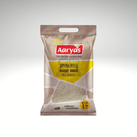 Aaryas Raw Rice premium quality unprocessed rice for South Indian cooking.