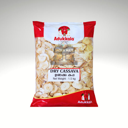 Adukkala Dry Tapioca dried kappa for Kerala cooking.