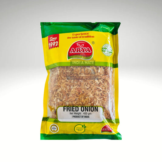 Arya Fried Onion (तली हुई प्याज़) – crispy golden fried onion for biryani and curries.