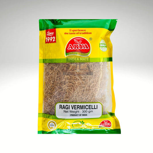 Arya Ragi Vermicelli (रागी सेवई) – nutritious finger millet semiya for upma and kheer.