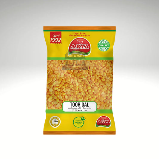 Arya Toor Dal (Thuvara Parippu / Sambar Parippu) – premium-quality split pigeon peas ideal for South Indian dishes.