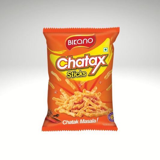 Bikano Chatax Sticks Crunchy Tangy and Spicy Indian Namkeen Snack.