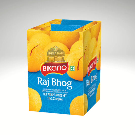 Bikano Raj Bhog – Soft Indian sweet with milk solids and dry fruits.