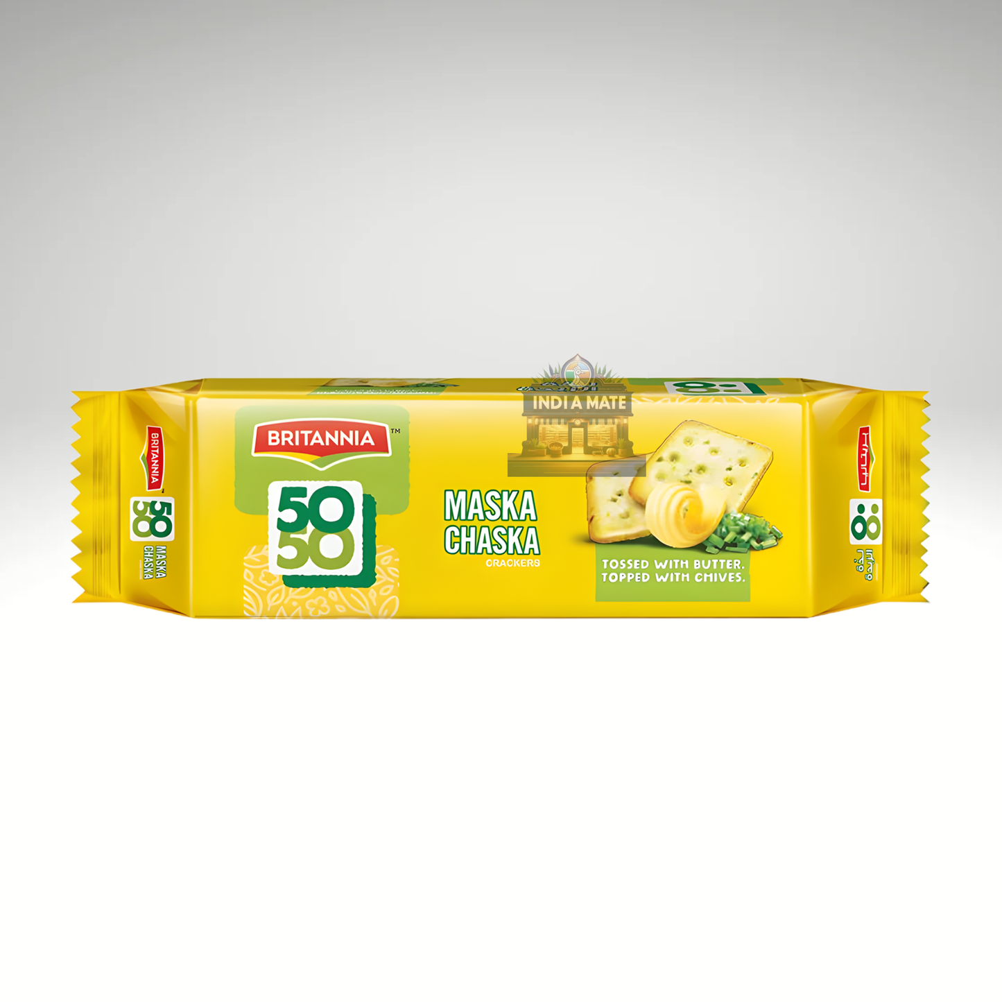 Britannia 50-50 Maska Chaska – Buttery and sweet biscuits, pack of 6.