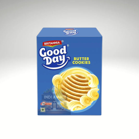 Britannia Good Day Butter Cookies – Crispy, golden butter cookies perfect for tea-time, available at IndiaMate