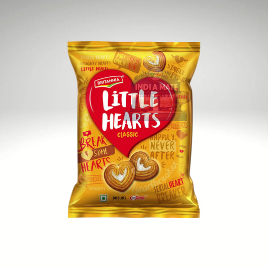 Britannia Little Hearts – Crispy, heart-shaped sugar biscuits, available at IndiaMate