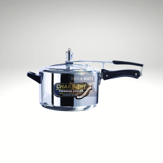 Chakson Stainless Steel Pressure Cooker in durable, sleek design, perfect for fast and efficient cooking of a variety of dishes.