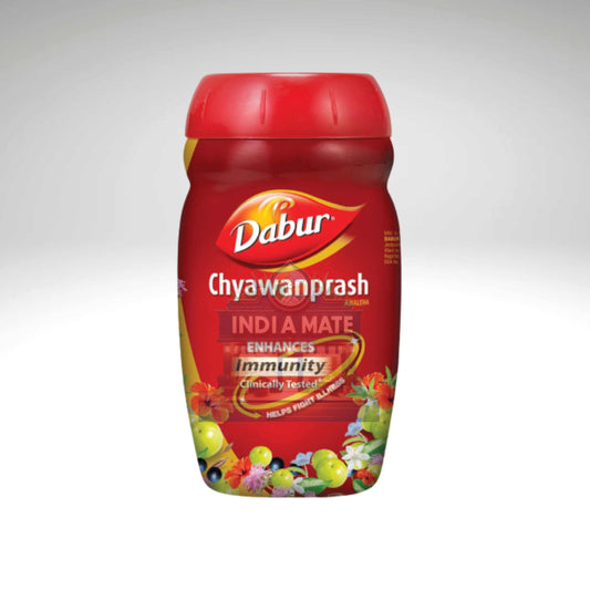 Dabur Chyawanprash health supplement.