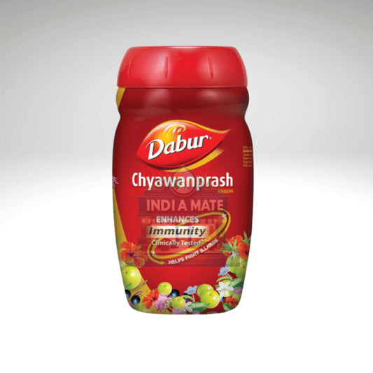 Dabur Chyawanprash health supplement.