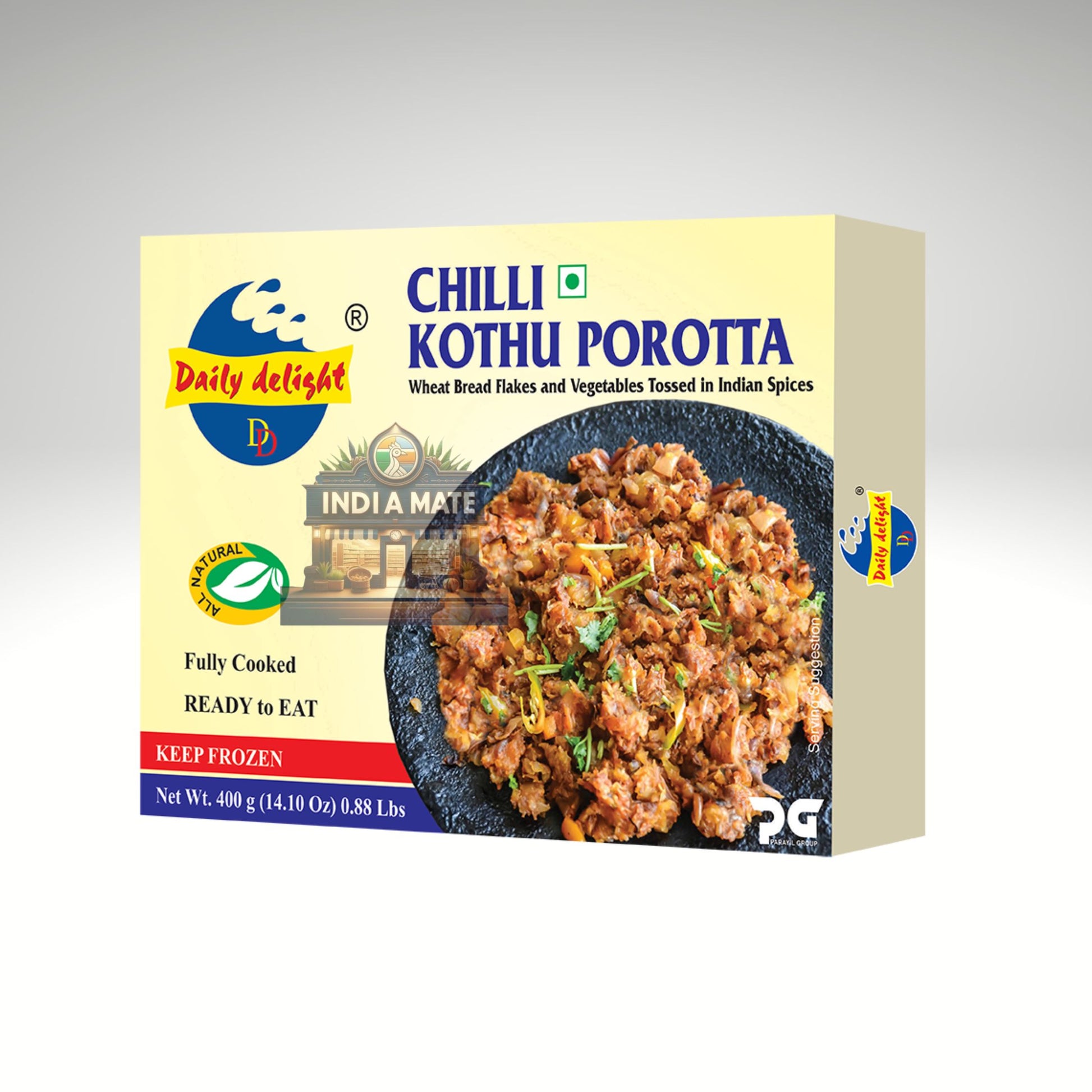 Daily Delight Chilli Kothu Porotta spicy Kerala street-food dish.
