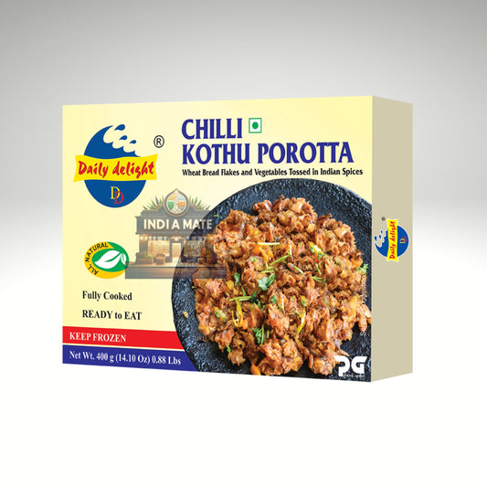 Daily Delight Chilli Kothu Porotta spicy Kerala street-food dish.