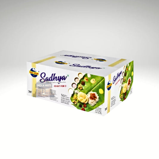 Daily Delight Sadhya (For 5 People) – Authentic Kerala vegetarian feast with a variety of traditional dishes, available at IndiaMate.