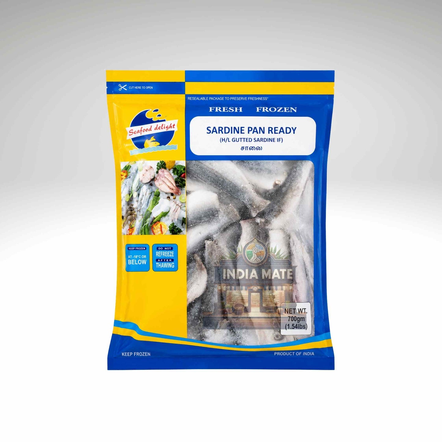 daily delight sardine cleaned and packed in 700g