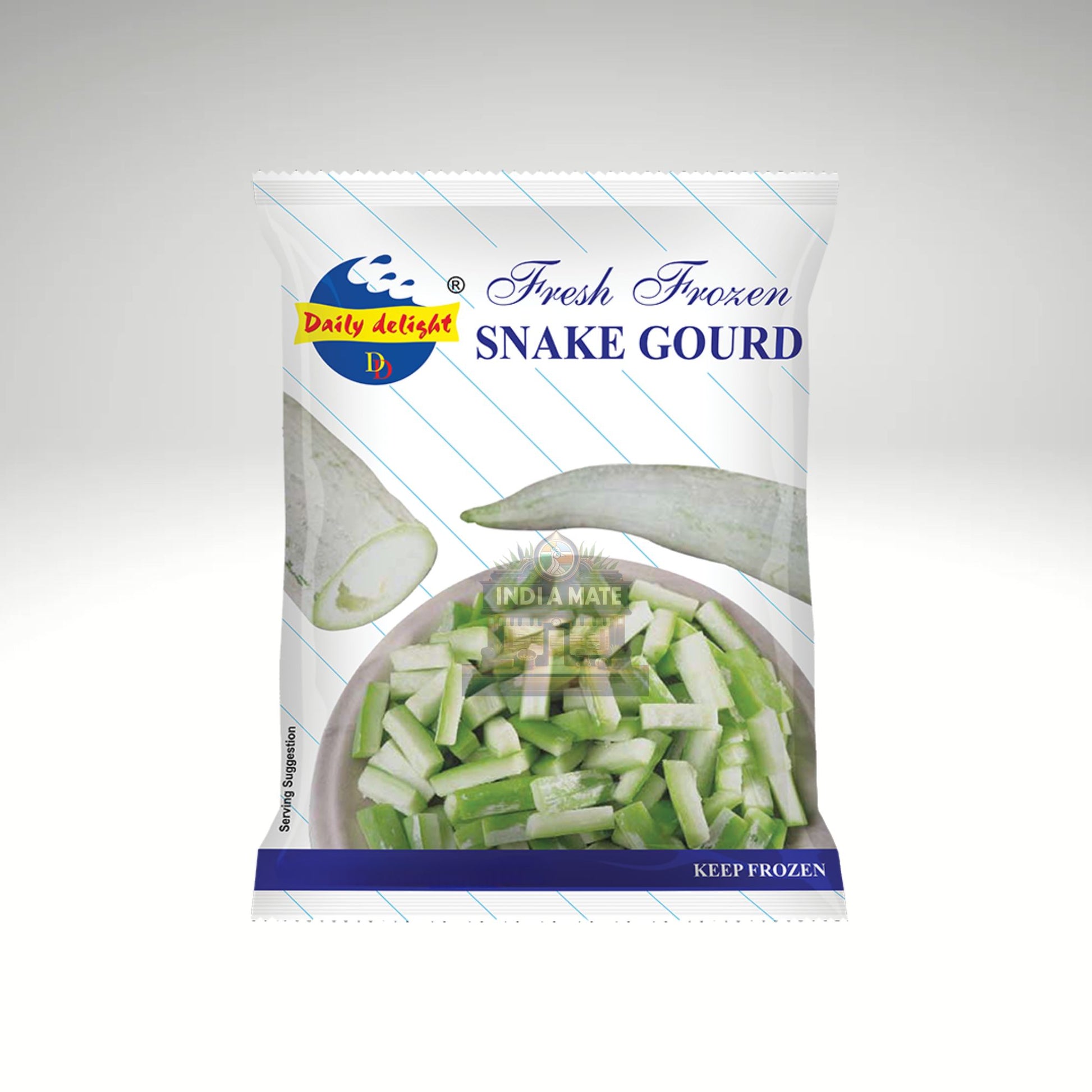 Daily Delight Snake Gourd (പടവലങ്ങ) – Fresh frozen vegetable