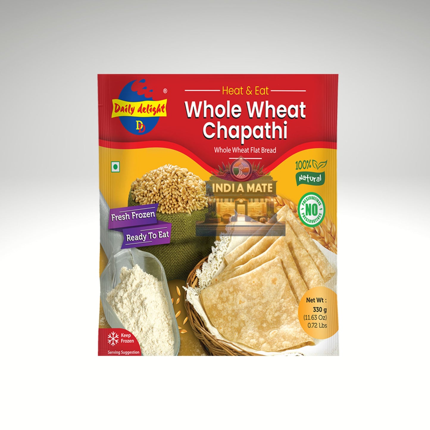 Daily Delight Whole Wheat Chapathi soft and wholesome Indian flatbread.