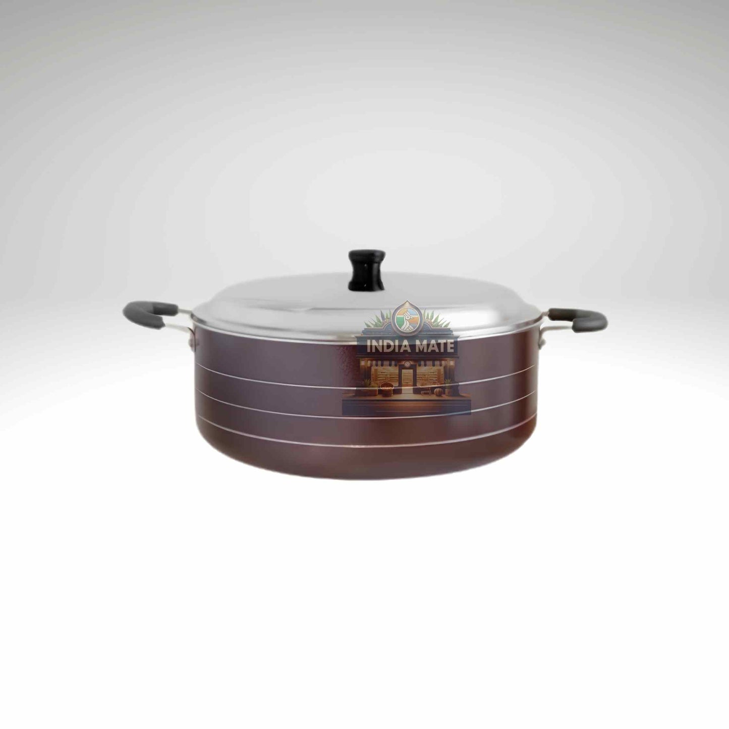 Diamond Biriyani Pot Jumbo 36cm Non Stick Granite – large granite-coated cooking pot.