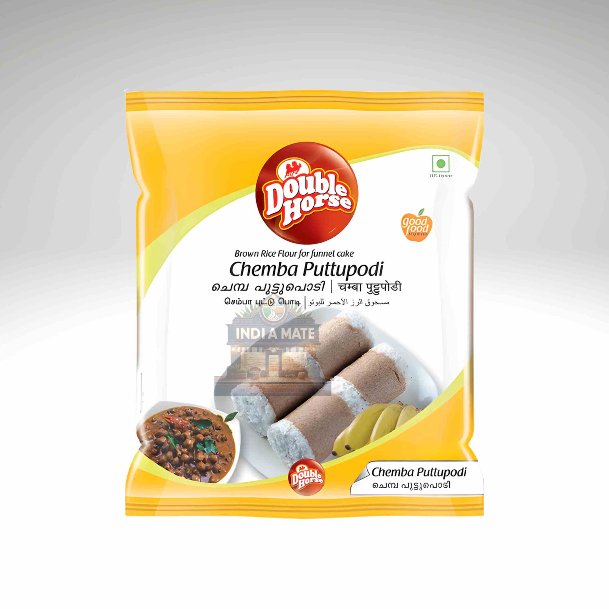 Double Horse Chemba Puttu Podi Kerala red rice flour pack for traditional puttu