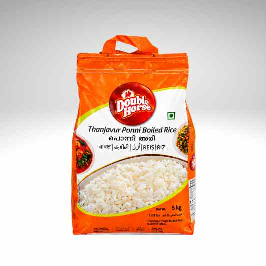 Double Horse Thanjavoor Boiled Ponni Rice South Indian Rice.