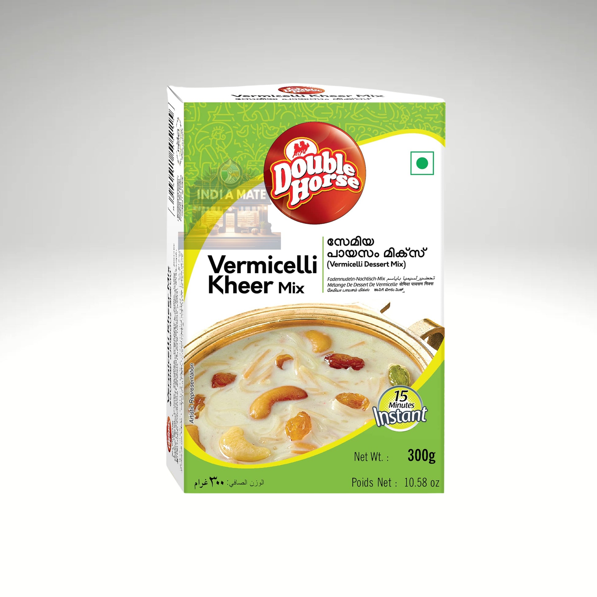 Double Horse Semiya Payasam Mix, a convenient blend for making delicious vermicelli kheer, featuring packaging that highlights its creamy texture and sweet flavour profile