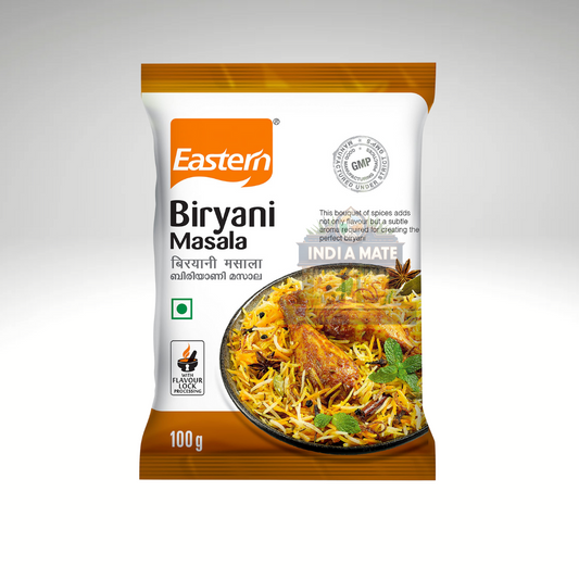 Eastern Biryani Masala spice blend for authentic Indian biryani flavour in a vibrant, aromatic mix.