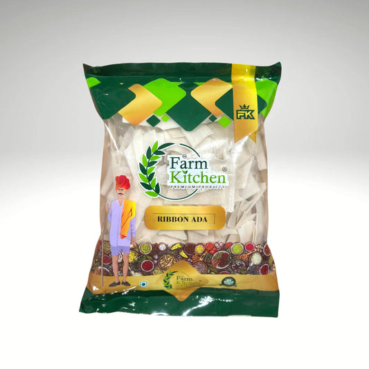 Farm Kitchen Ribbon Ada – Thin, ribbon-shaped rice strips for traditional Kerala desserts, available at IndiaMate.