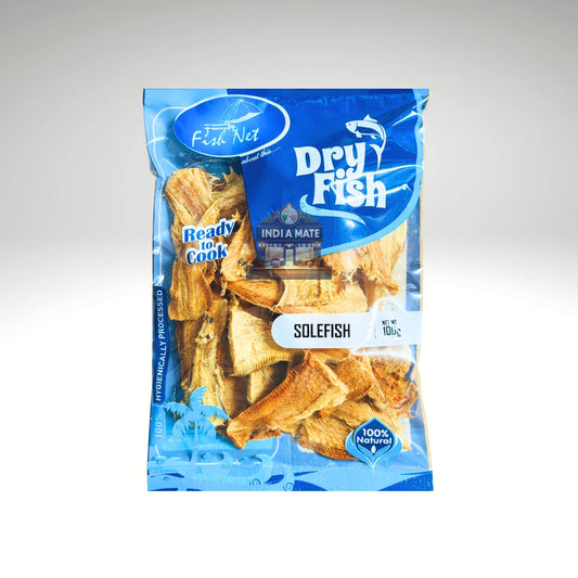 Fish Net Dry Fish Sole Fish  – premium sun-dried sole fish for traditional Indian curries. Sold by IndiaMate.