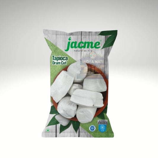 Jacme Tapioca Drum Cut - Freshly cut tapioca pieces, perfect for making traditional South Indian dishes.