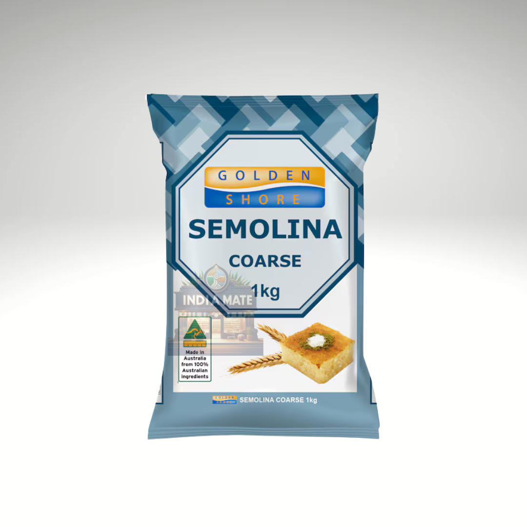 Golden Shore Semolina Rava premium quality wheat for upma halwa and snacks.