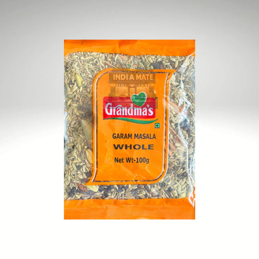 Grandma's Garam Masala Whole – Premium whole spice blend for authentic Indian cooking.