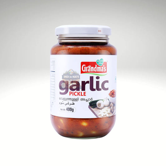 Grandma's Garlic Pickle – Spicy and aromatic garlic pickle with traditional flavors. Sold by Indiamate.