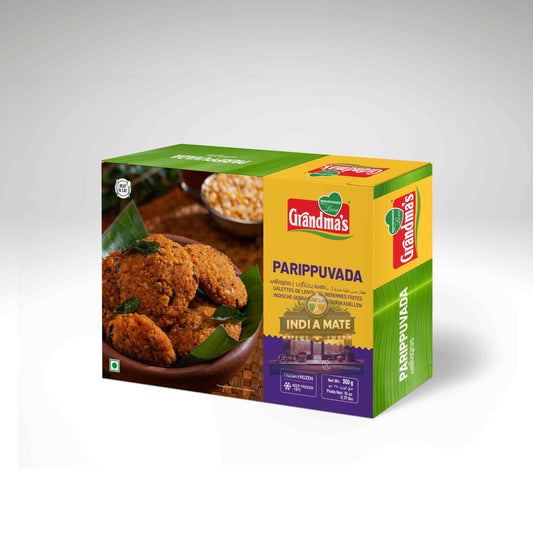 Grandmas Parippuvada crispy soft Kerala-style lentil vadas frozen pack