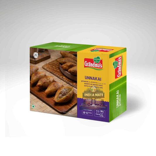 Box of Grandmas Unnakai with images of the product on a white background