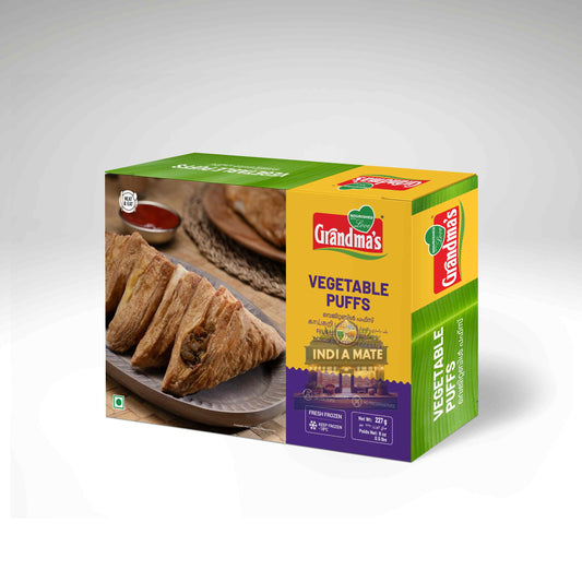 Grandmas Vegetable Puffs flaky golden pastry filled with seasoned vegetables pack