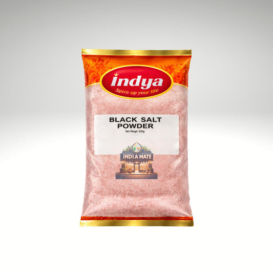 Indya Black Salt Powder – traditional Indian kala namak seasoning.