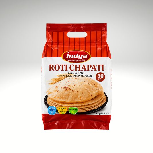 Indya Roti Chapati Soft Indian Flatbread for Curries and Traditional Meals.