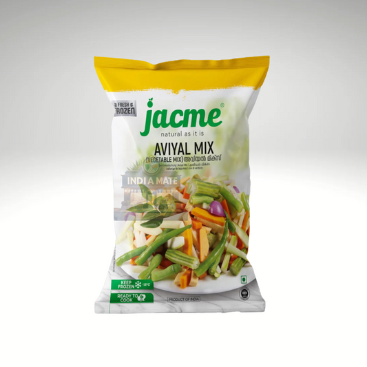 Jacme Aviyal Mix - Traditional South Indian vegetable blend for preparing the classic aviyal dish.