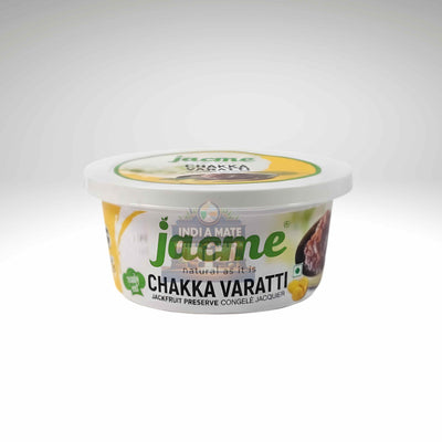 Jar of Jacme Chakka Varatti on a white background