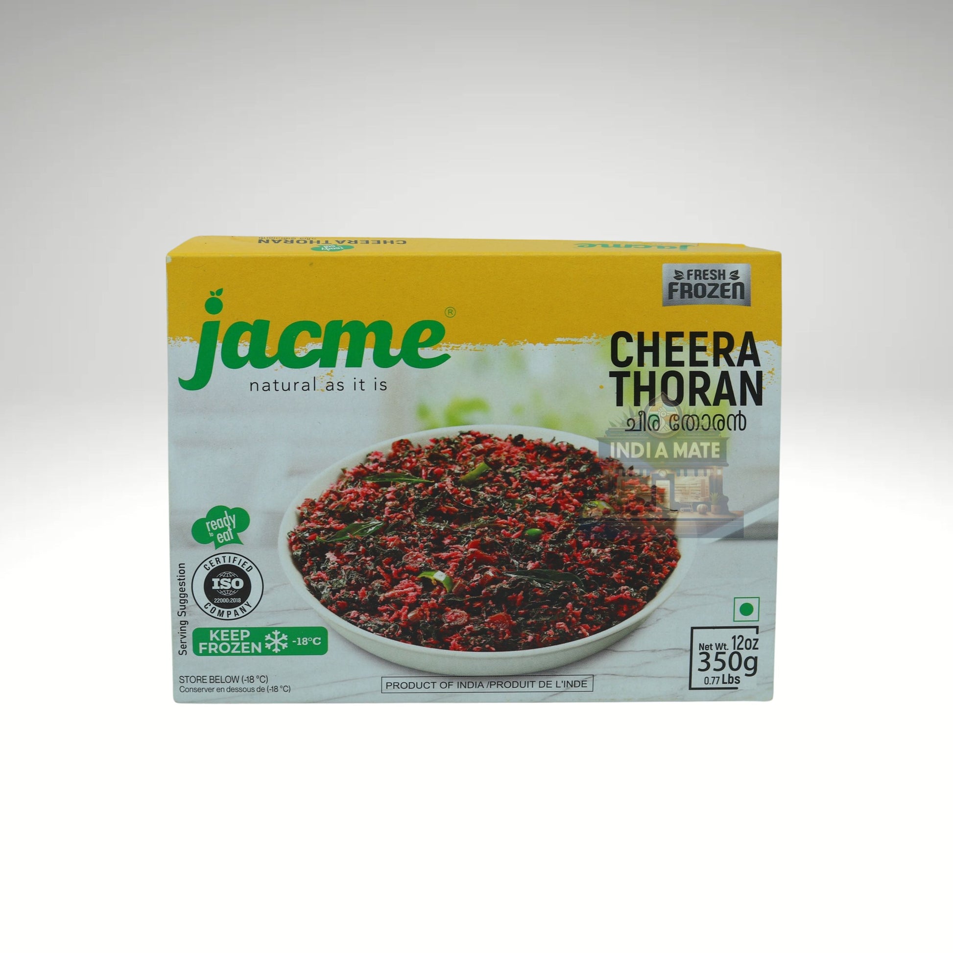 Jacme Cheera Thoran - Traditional South Indian stir-fried spinach with coconut, available at IndiaMate.